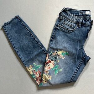 Jessica Simpson Floral printed ankle skinny jeans